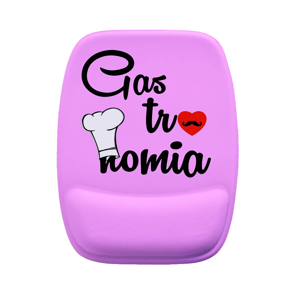 Mouse Pad Ergonomico Retangular Gastronomia Rosa