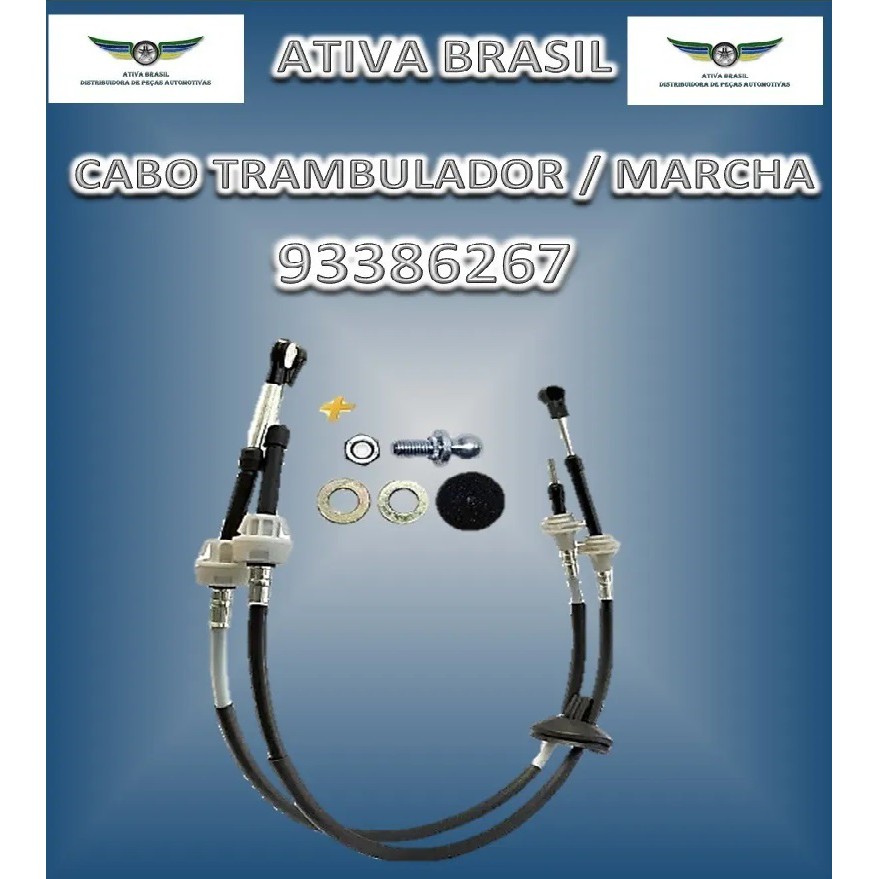 Jogo Cabo Marcha Trambulador Celta Corsa Classic 2005 + pino regulador do cabo