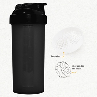 Coqueteleira/ Shakeira 700 ml Whey + Mola + Peneira - Academia Treino em Oferta na Shopee