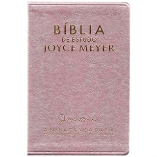 Bíblia de Estudo | Joyce Meyer | NVI | Letra Média | Rosa em Oferta na Shopee
