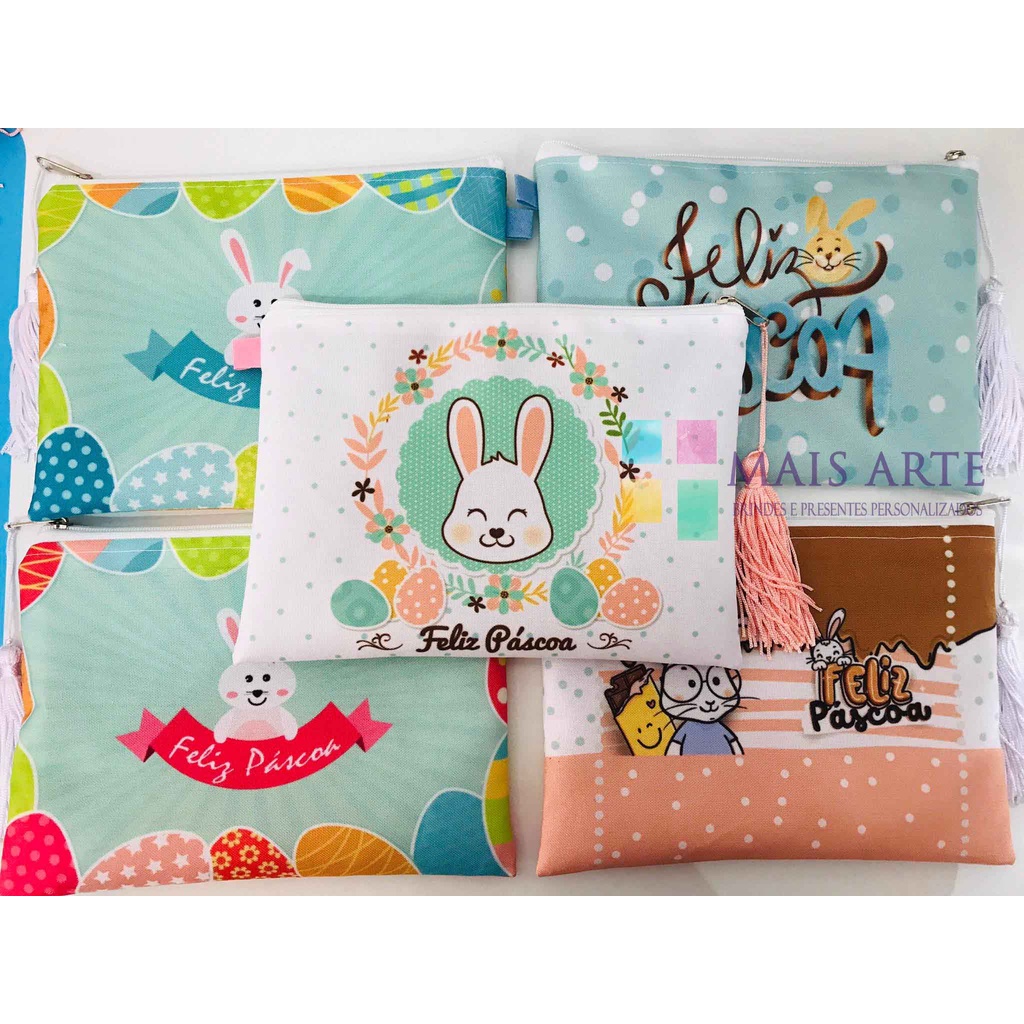 kit 5 necessaires Páscoa em Oferta na Shopee