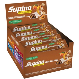Barras De Frutas Supino Banana Nozes E Damasco Zero 16x24g Banana Brasil