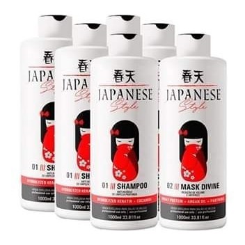3 Kit Semi Definitiva Japonesa Style Efeito Liso Sedoso