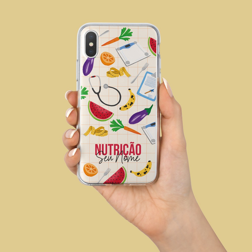Capa Capinha de Celular Personalizada com sua Profissão - Nutrição