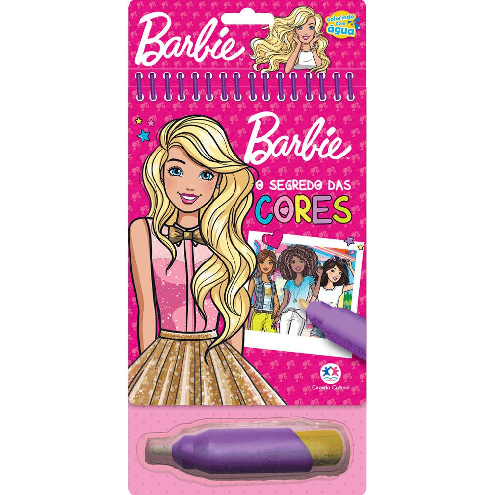 Livro Aquabook Barbie Rosa Pinta Com Água Ciranda Cultural em Oferta na Shopee