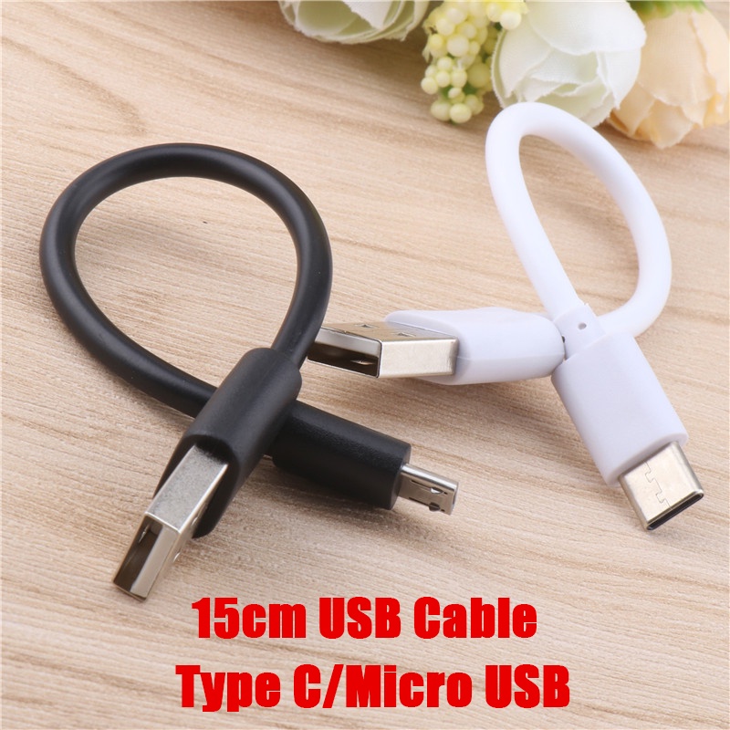 Tipo C Cabo Micro USB 15 Centímetros Curto Carregamento Rápido Para Samsung Huawei Android Telefone De Sincronização De Dados Adaptador