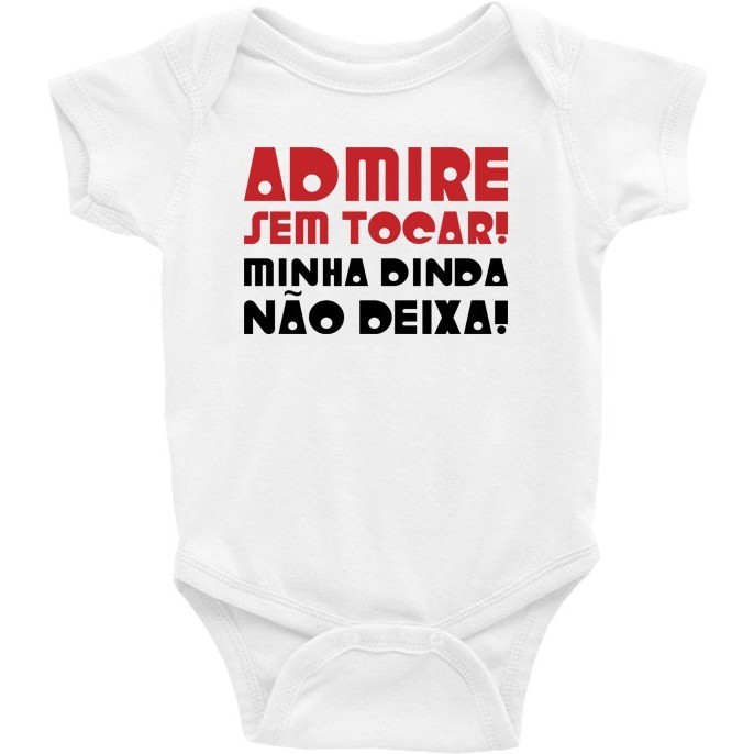 Roupa Body Bebê bebe infantil - Minha Dinda Não Deixa
