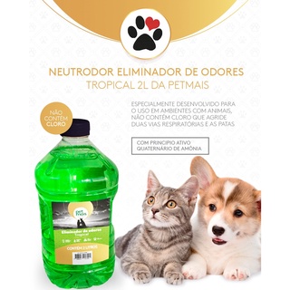 Tira mau cheiro odor de xixi cachorro gato 2 litros eliminador ...