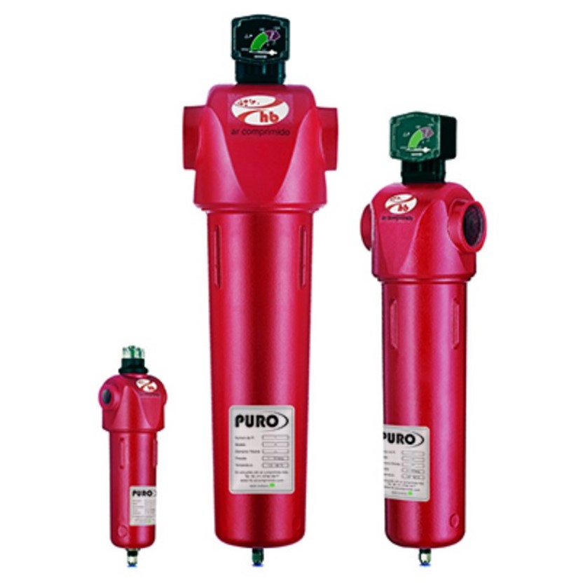 Filtro Coalescente HB A2-0030G Puro 1/2 64 Pcm Pos Dreno Automático Copo Alumínio Indicador de Saturação DPS