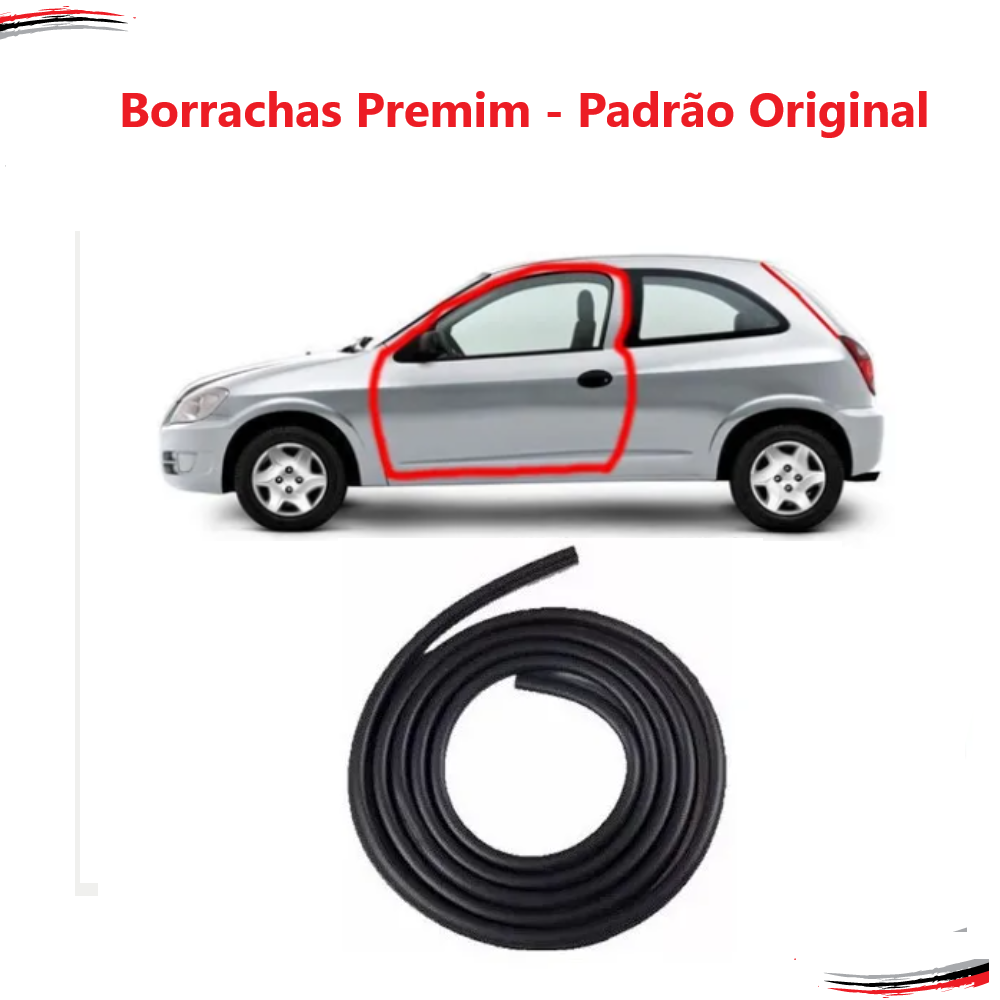 Borracha Da Porta Corsa Celta Prisma Todos Premium Original em Oferta na Shopee