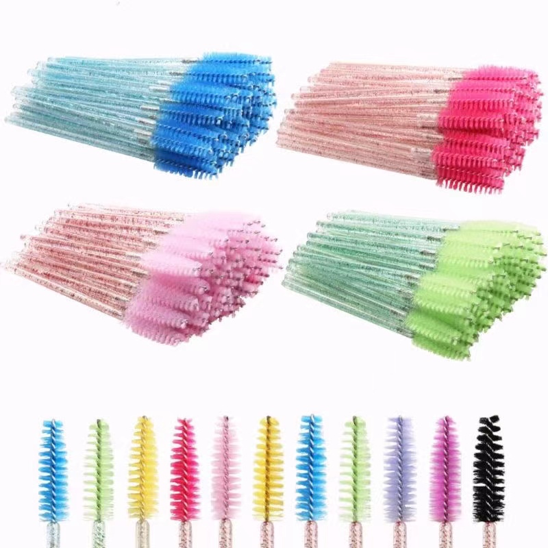Kit Escovinhas de Cílios Descartáveis 250pcs (5x50) | Cor Aleatória | Escova para Extensão de Cílios Maquiagem Profissio
