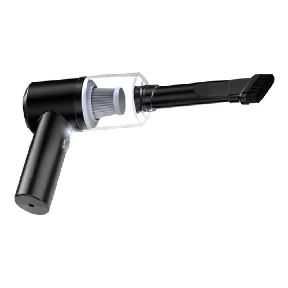 Aspirador Pó 2 em 1 Portatil Recarregavel USB Potente Casa Carro Sucção A Vácuo Luz Auxiliar