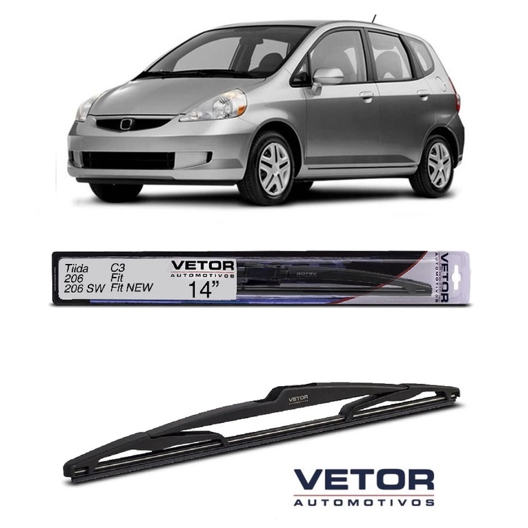 Palheta Vidro Traseiro Original Vto Honda Fit 2003 2004 2005 2006 2007 2008 Pvt14h