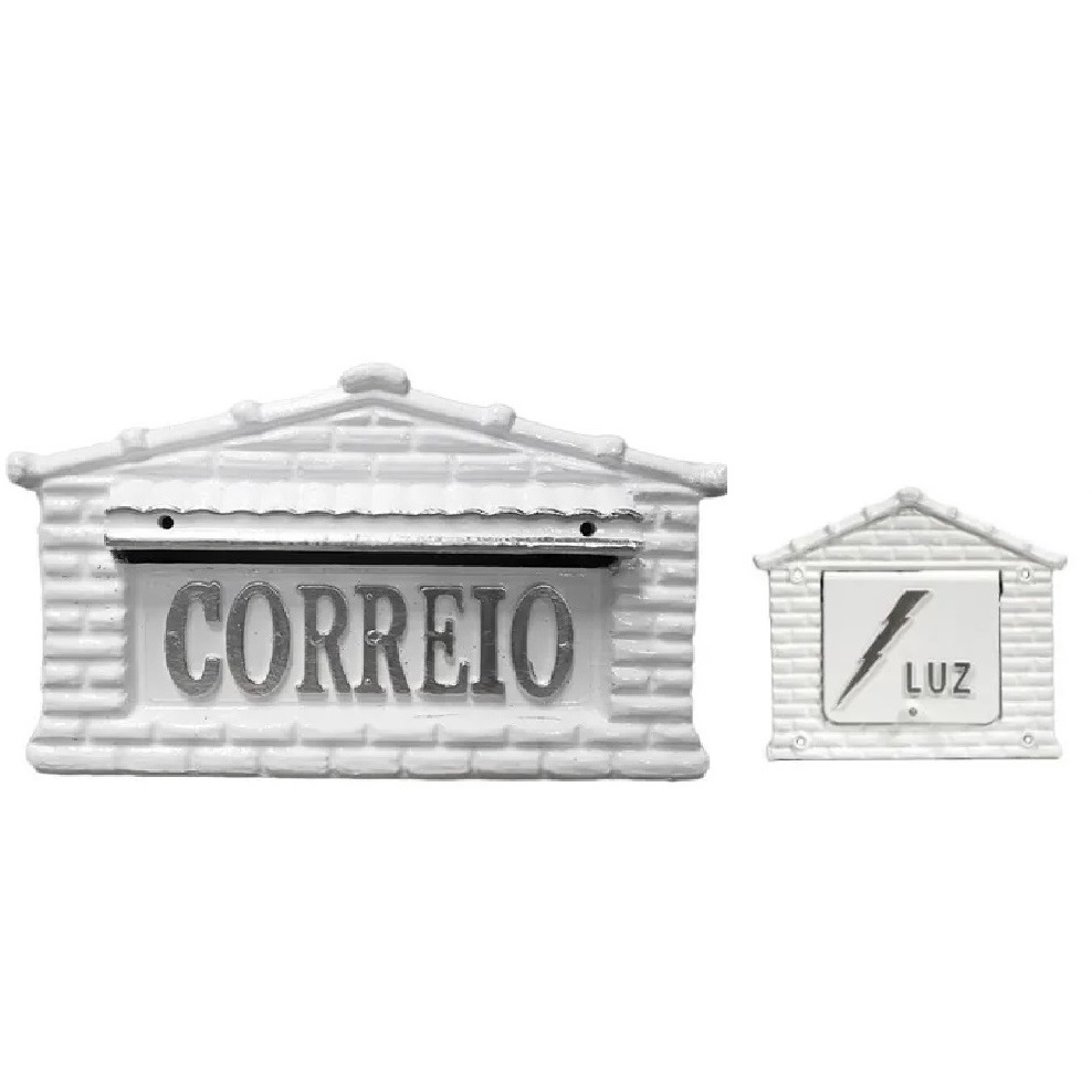 Caixa de Correio N.7 Alumínio/PVC + Visor de Luz Alumínio/PVC - Branco