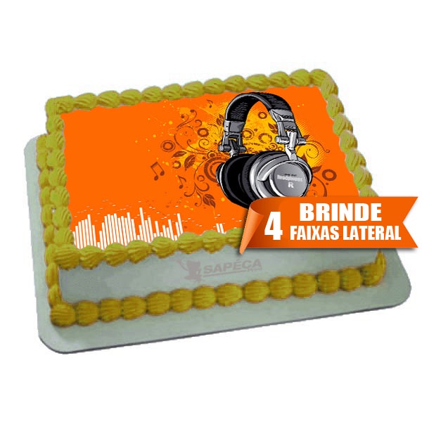 Papel arroz Musica Fone para Bolo de 4Kg