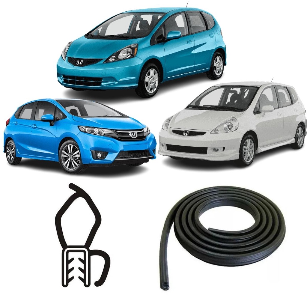 Borracha Do Porta Malas Preta Com Aba Honda Fit