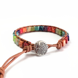 Pulseira Com Contas Das Chacras Unissex Em 7 Cores Para Alívio Do Estresse / Cura / Chakra / Yoga