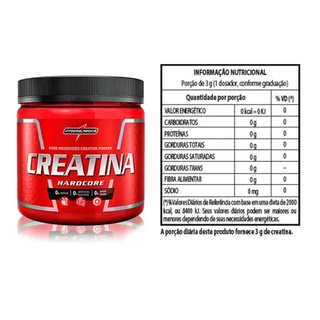 Creatina 300g Pura Monohidratada Integral Medica Creatine Hardcore