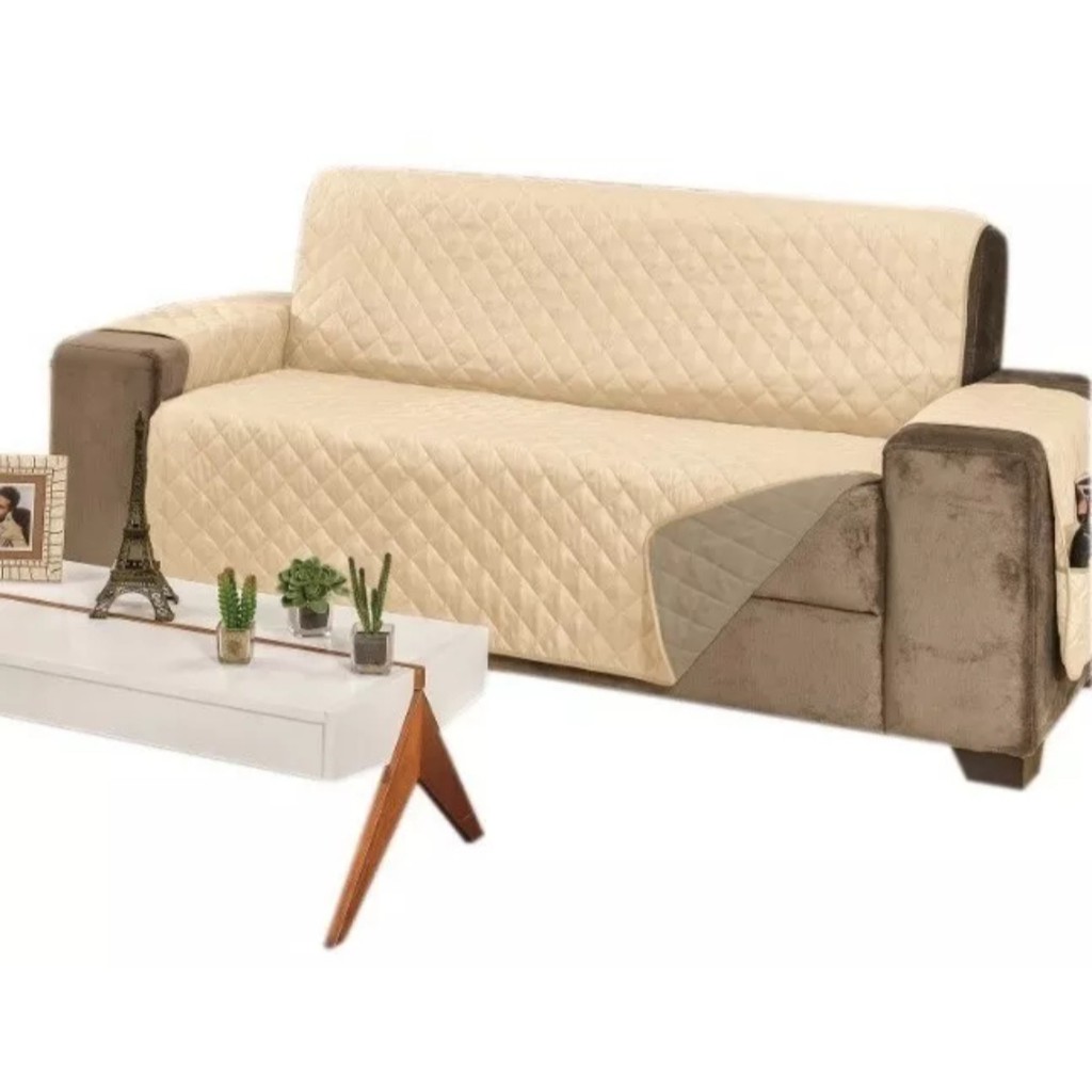 capa Protetora P/ Sofá 3 Lugares Assento 1 80m C/ bolso em Oferta na Shopee
