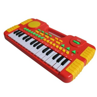 Brinquedo Teclado Musical Infantil Vermelho Inmetro