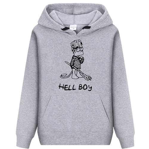 Blusa Hell Boy lil peep - Rap - Moleton Unissex Bart Simpsons !!!!!
