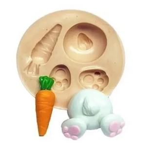 Molde De Silicone Bumbum E Cenoura Do Coelho em Oferta na Shopee