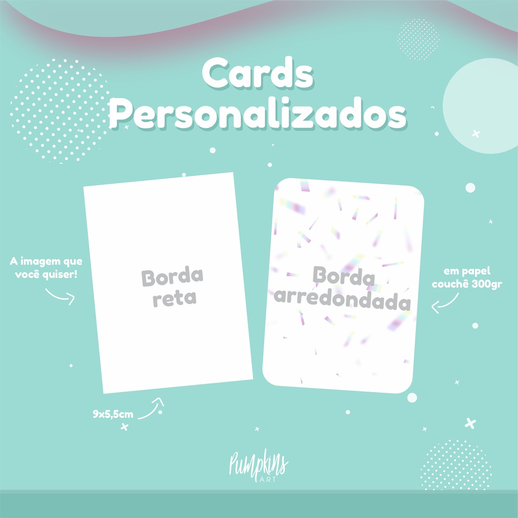 Cards Personalizados Unidade - Glitter | Holográfico em Oferta na Shopee