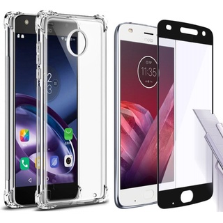 Capa Motorola Moto Z2 Play Xt1710 + Película vidro 3D - Capinha silicone Transparente proteção câmera