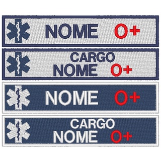 Tarja Tarjeta Identificação SAMU Emergencia Enfermagem Médico Velcro ou Termocolante