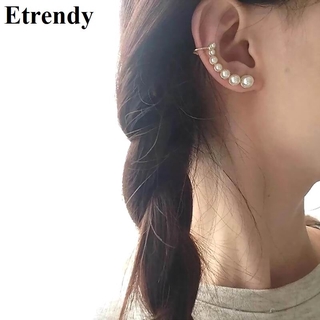 Moda Simples Das Mulheres Brincos Da Jóias Por Atacado Punhos Orelha Delicado Simulado Pérola Pendientes