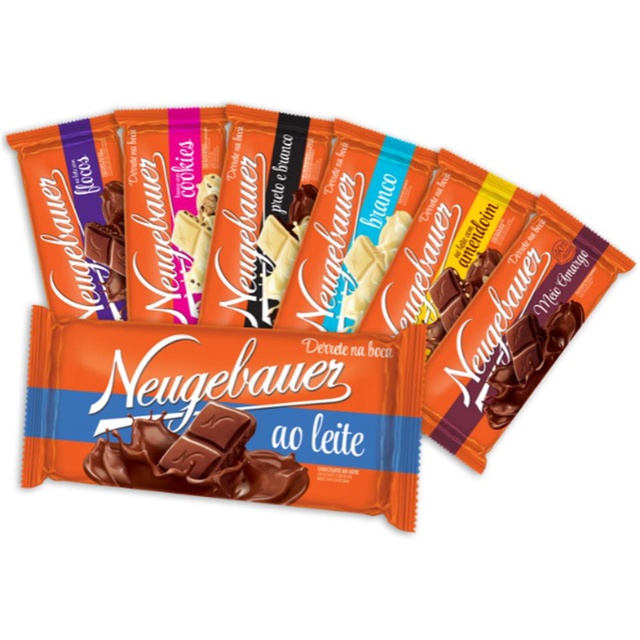 Kit com 10 Barras de Chocolate Neugebauer 90g - Sabores Diversos