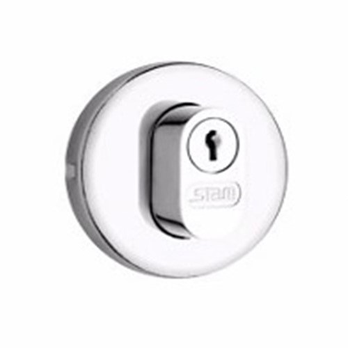 fechadura porta de correr bico de papagaio redonda inox stam