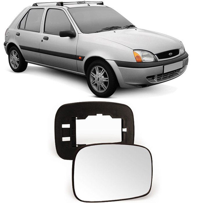 Subconjunto lente e base espelho vidro retrovisor Fiesta 97 98 99 2000 2001 2002 em Oferta na Shopee