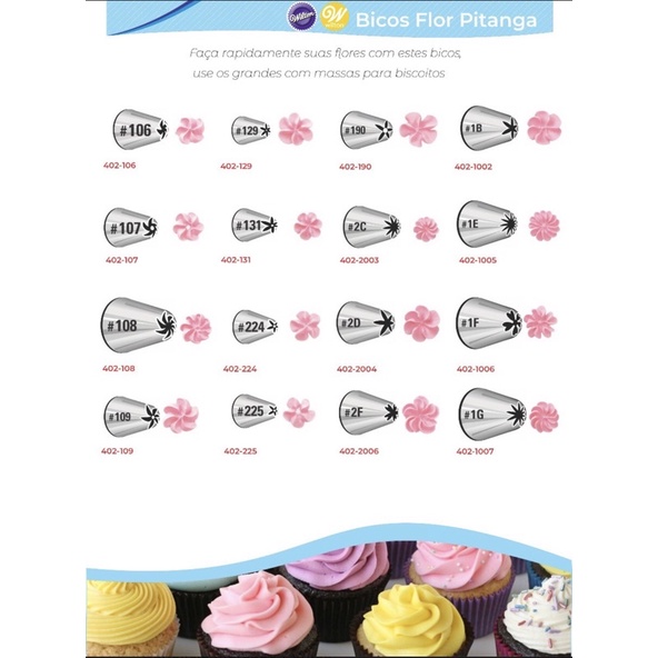 Bico Wilton flor pitanga Original sem emendas ( linha completa Flor Pitanga )// em Oferta na Shopee