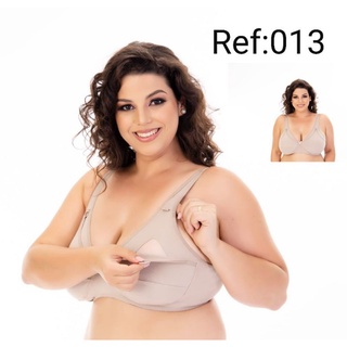 Sutiã Amamentação sem bojo Plus Size Cotton pós parto tam 48 a 56 sutian para gestante super confortável gestação Lana Ref: 0013