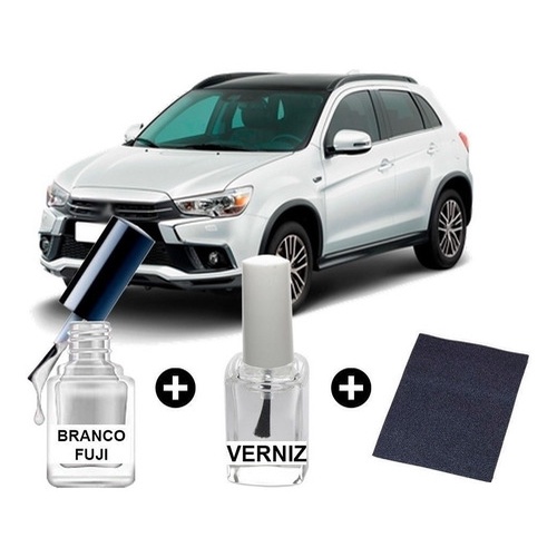 Tinta Tira Risco Automotiva Asx 2018 2019 Perola Branco Fuji
