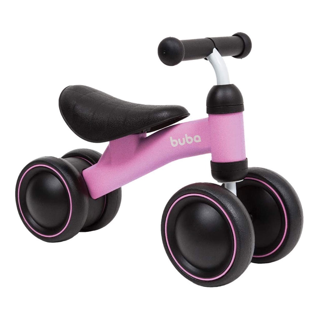 Bicicleta De Equilíbrio 4 Rodas Rosa 13517 - Buba - Mom & Baby