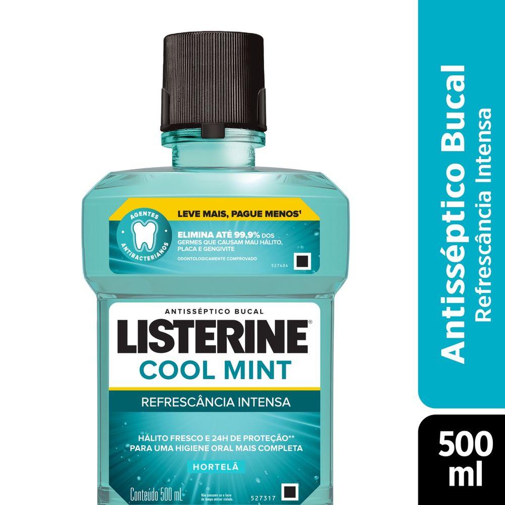 Antisséptico Bucal LISTERINE® Cool Mint Leve 500mL e Pague 350ml
