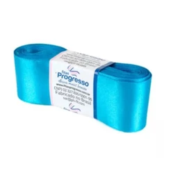 Fita de Cetim Progresso 38mm nº9 10m 213 Azul Turquesa - 1un