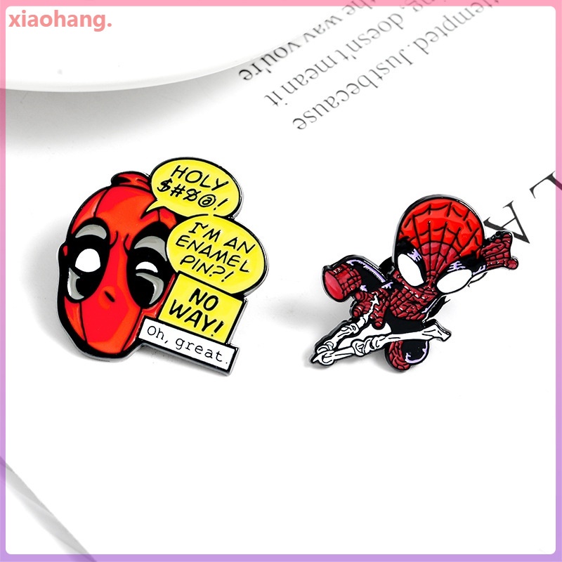 Broche De Liga Metálica/Esmaltado/Joia De Anime/Homem Aranha