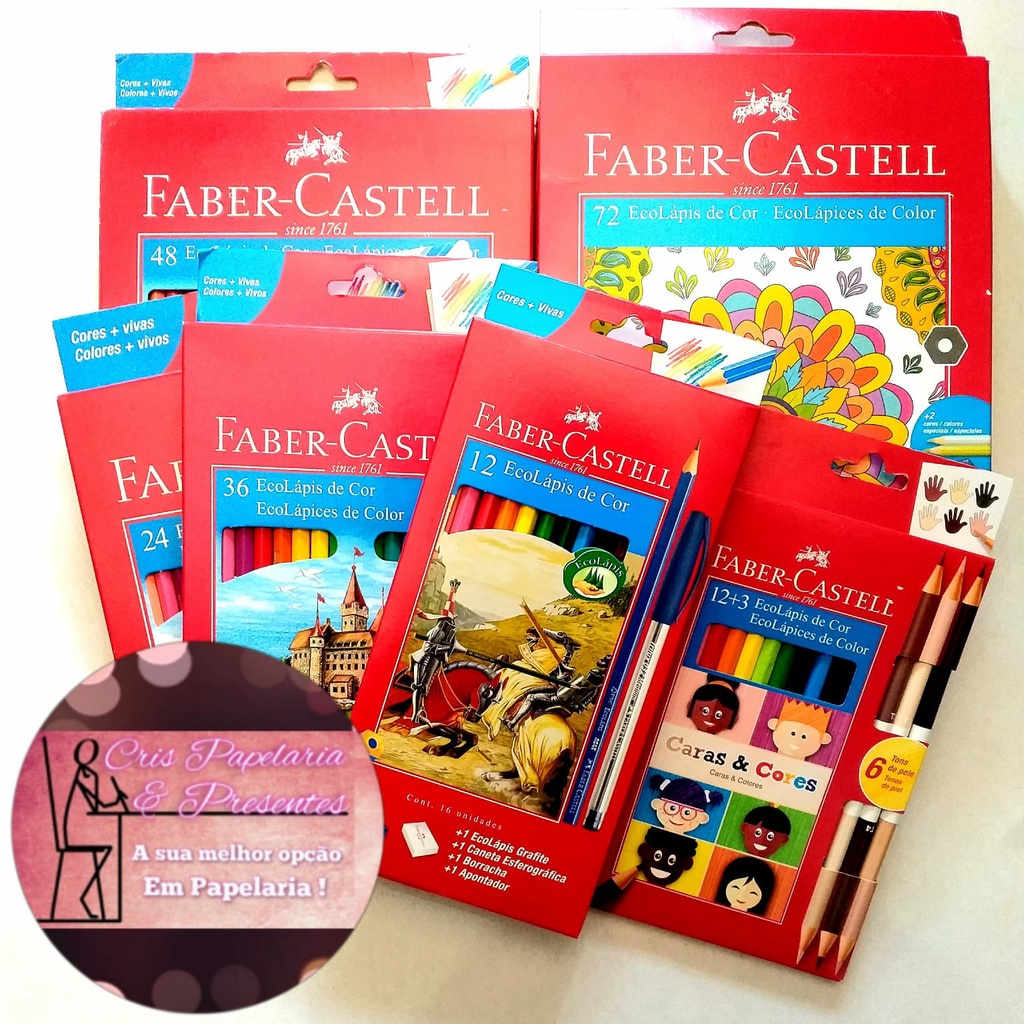 Lápis de Cor Faber Castell 12 / 24 / 36 / 48 / 72 Cores