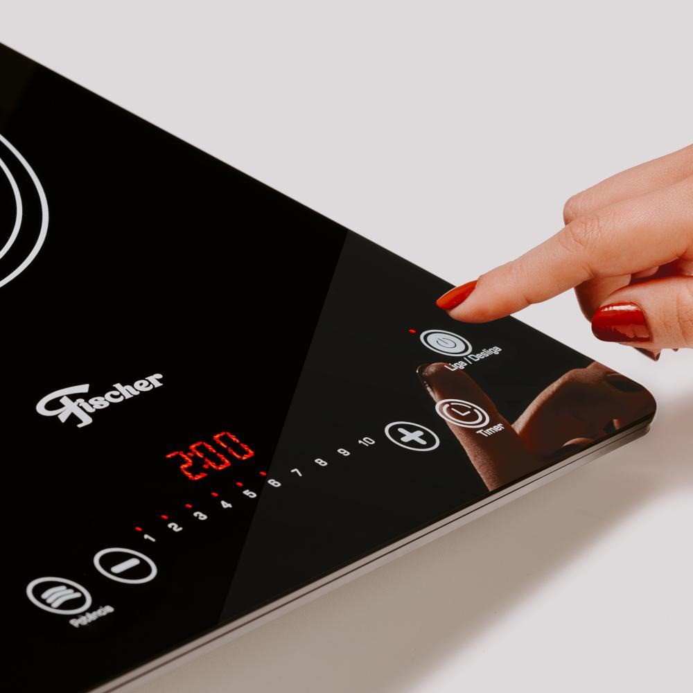 Cooktop 1 Boca Fischer Indução Preto Vitrocerâmico 127v Shopee Brasil