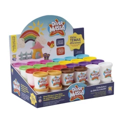 Kit Potinho De Massinha Massa De Modelar Divertoys 48 Potes