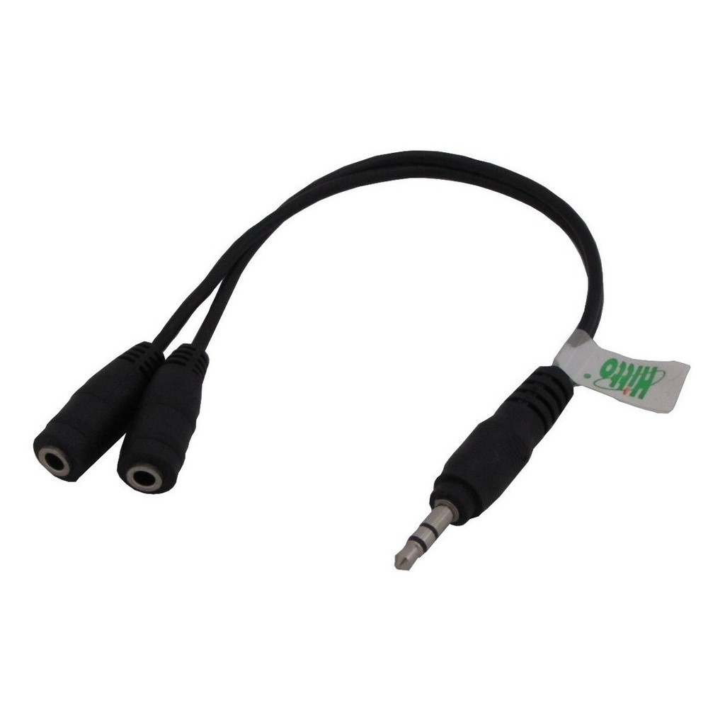 Cabo Divisor Duplicador Splitter P2 3.5mm Para Audio Stereo R+L tamanho 15 centimetros Entrada ou Saída