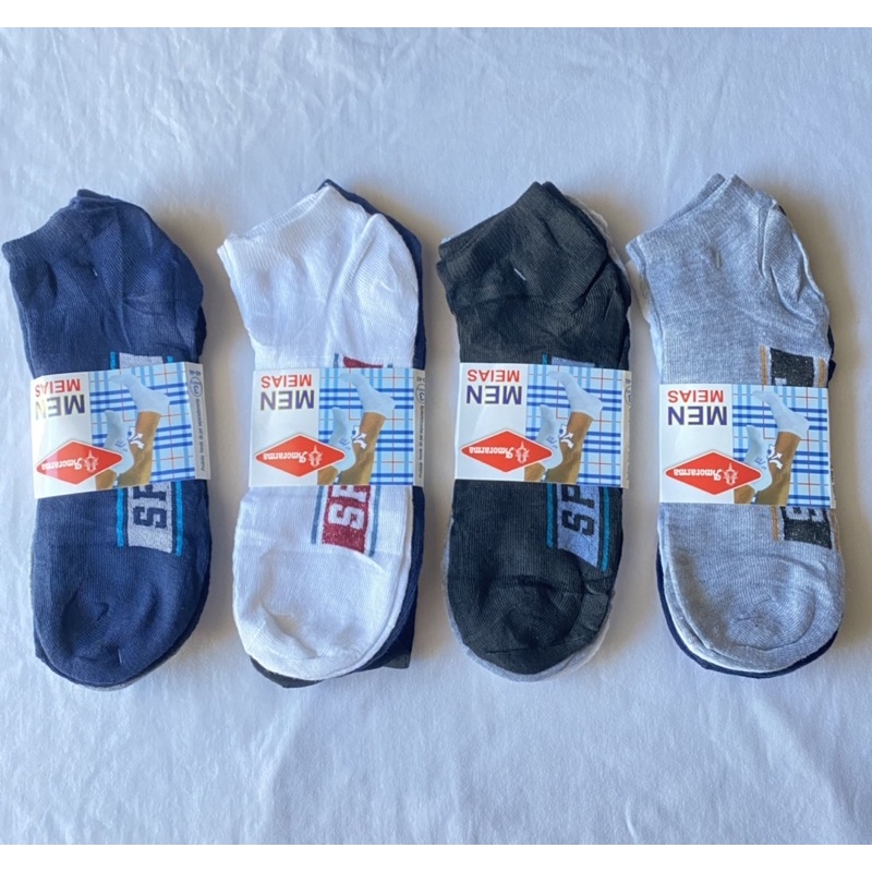 Kit 12 Pares de Meias Soquete Unissex Cano Curta Cores Variadas
