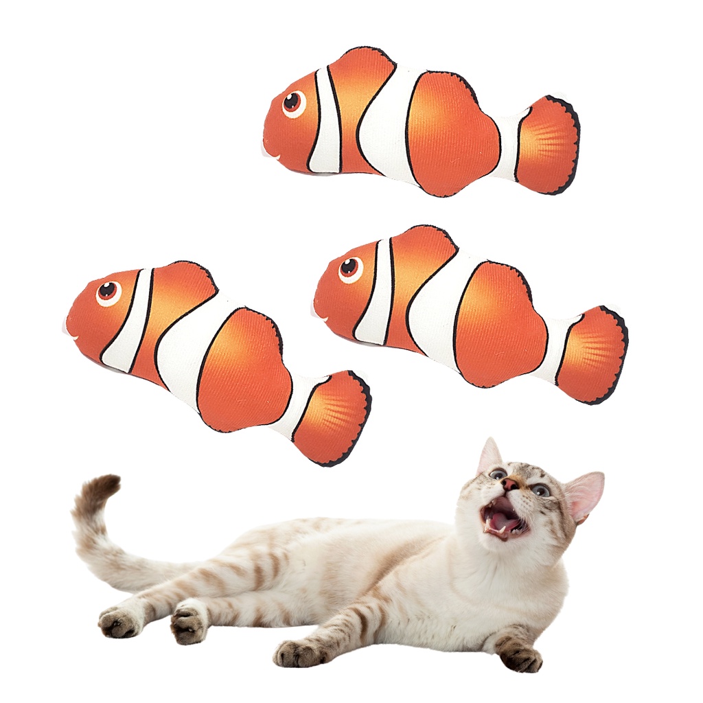 Peixe Com Catnip Brinquedo Gatos 18cm