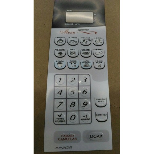 Membrana Teclado  Forno Microondas Panasonic Nns52 NNS 52