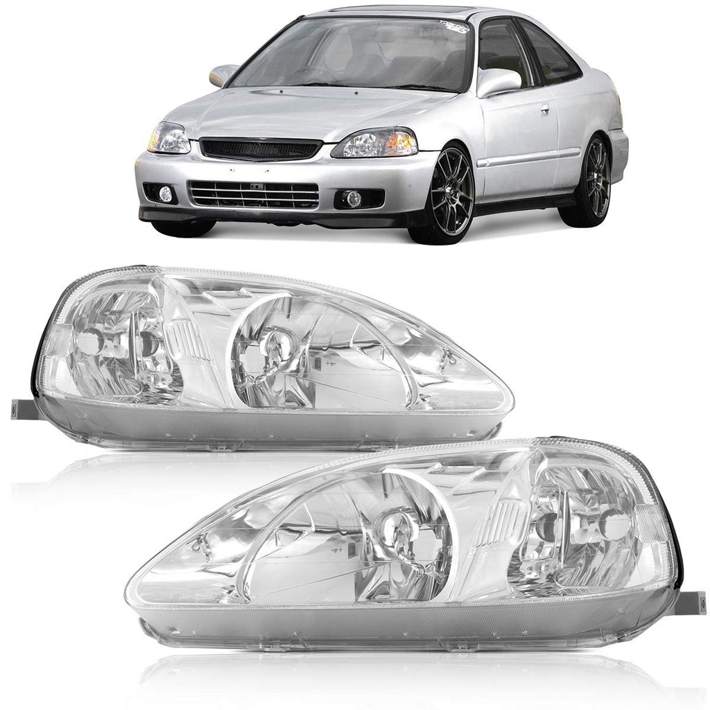 Farol Civic 99 2000 Cromado em Oferta na Shopee