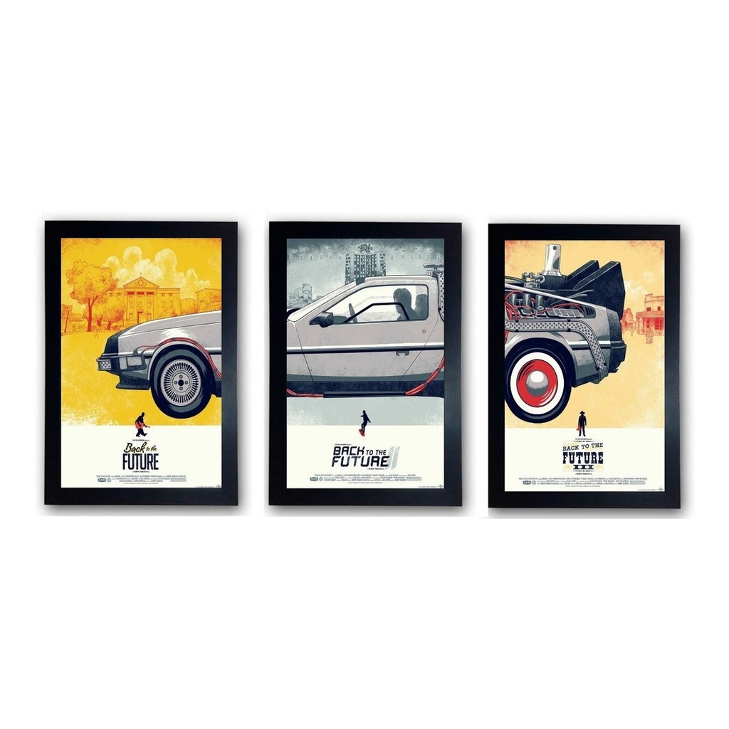 Combo 3 Quadros De Volta Para O Futuro Poster Moldurado | Shopee Brasil