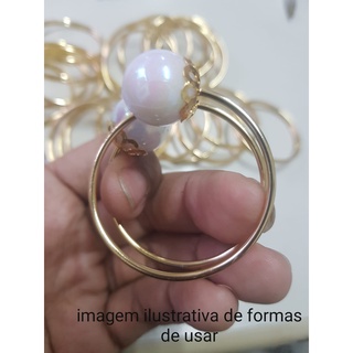 10 Argolas Duplas Porta Guardanapos Aros Duas Voltas Anel De Arame Mesa Posta